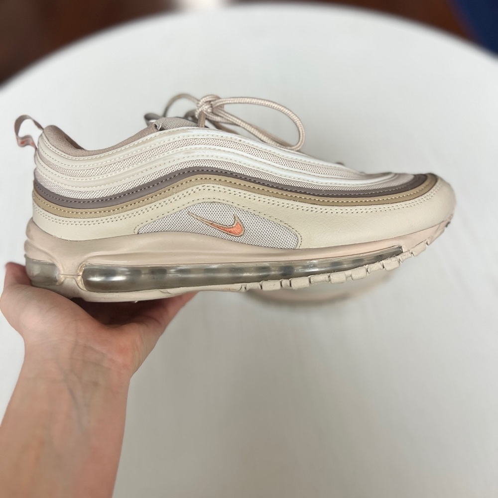 Nike Air Max 97 Cream and Orange Sneakers